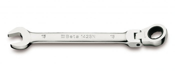 BETA KLUCZ PŁASKO-OCZKOWY Z DWUKIERUNKOWYM MECHANIZMEM ZAPADKOWYM, Z PRZEGUBEM 19mm