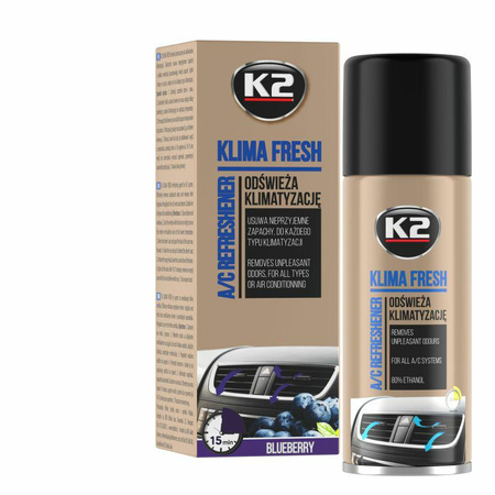 K2 ODŚWIEŻACZ KLIMA FRESH BLUEBERRY 150 ML