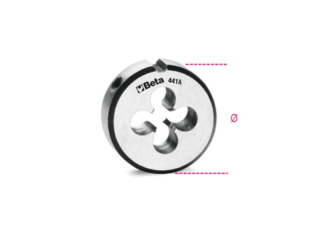 BETA NARZYNKA OKRĄGŁA, GWINT METRYCZNY DROBNOZWOJNY, STAL CHROMOWA 441A 11x1