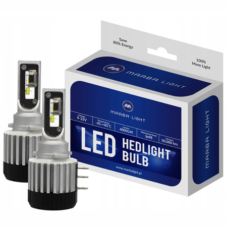 Żarówki LED H15 ML12H15 HOMOLOGACJA E9 MOCNE BIAŁE