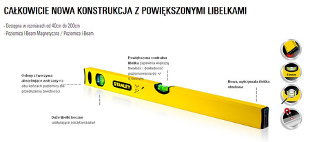 STANLEY POZIOMNICA MAGNETYCZNA CLASSIC 2000mm