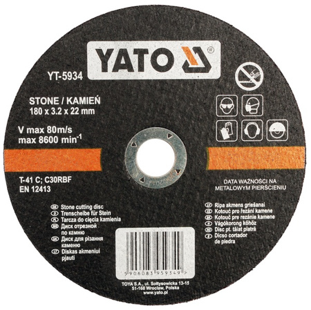 YATO TARCZA DO KAMIENIA 230*3,2*22  5935