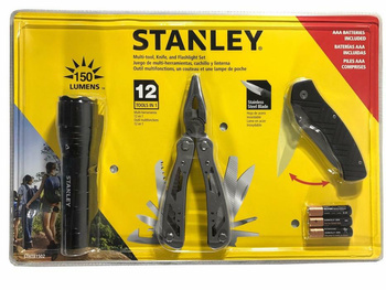 STANLEY MULTITOOL MULTINARZĘDZIE 12w1 +NÓŻ SKŁADANY +LATARKA