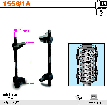 BETA ŚCIĄGACZ SPRĘŻYN 65-320mm 1556/1A
