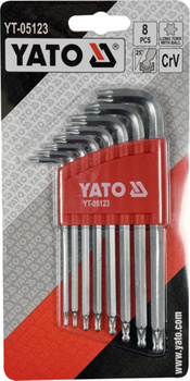YATO TORX Z KULKĄ 8szt / DŁUGIE