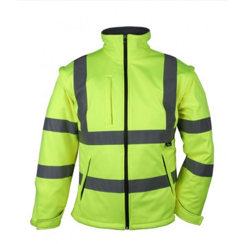 BETA KURTKA SOFTSHELL OSTRZEGAWCZA ŻÓŁTA M ODPINANY RĘKAW