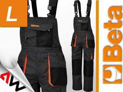 BETA SPODNIE ROBOCZE NA SZELKACH, PŁÓTNO T/C, 270 g/m2, ZE WSTAWKAMI OXFORD, 7903E – ROZMIAR L