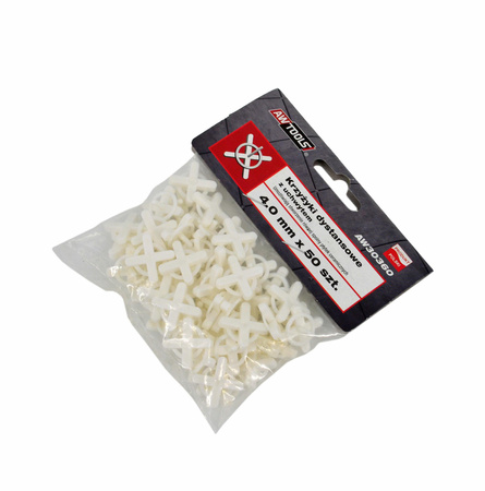 AWTOOLS KRZYŻYKI DYSTANSOWE Z UCHWYTEM 2,0mm/100szt.