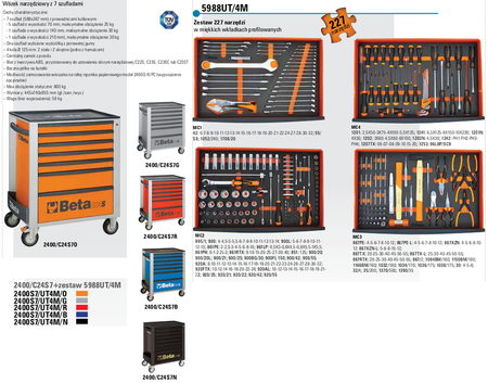 BETA WÓZEK NARZ.7-SZUF.POM./2400S7/UT4MO 227elem.
