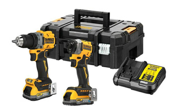 DEWALT ZESTAW COMBO 18V WKĘTARKA DCD800 + ZAKRĘTARKA DCF850 2x1,7Ah POWERSTACK DCK2051E2T