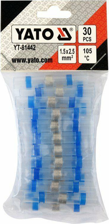 YATO KOSZULKI TERMOKURCZLIWE Z CYNĄ 1,5-2,5mm2 30szt.