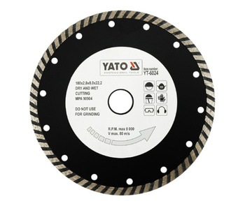 YATO TARCZA DIAMENTOWA TURBO 180 x 22,2mm    6024
