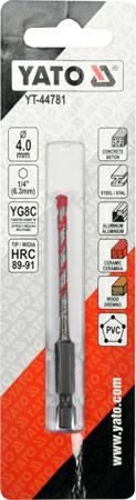 YATO WIERTŁO UNIWERSALNE HEX  4mm