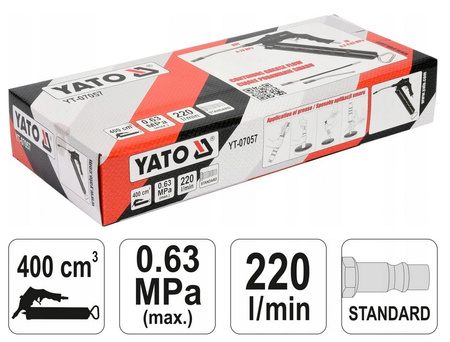 YATO SMAROWNICA PNEUMATYCZNA TRYB CIĄGŁY 400ml 07057