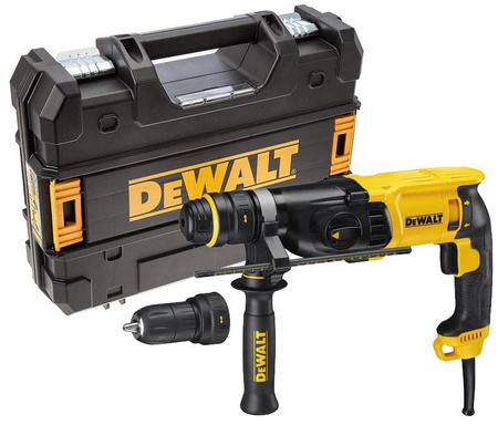 DEWALT MŁOTOWIERTARKA Z OPCJĄ KUCIA 800W 2,8J  + UCHWYT + KUFER