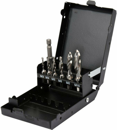 YATO ZESTAW WIERTŁA-GWINTOWNIKI M3-M10 kpl. 7szt. HEX