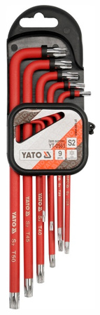 YATO KLUCZE TORX FAJKOWE 9szt. T10-T50, DŁUGIE 0563