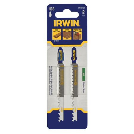 IRWIN BRZESZCZOT HSS DO WYRZYNARKI / TYP T / DREWNO średnie zęby 10-45mm i sklejki /2szt.