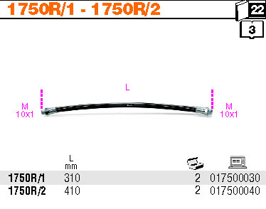 BETA RURKA GIĘTKA Z NYLONU L400MM DO SMAROWNICY 1750 1750R/2