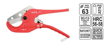 YATO OBCINAK  DO RUR PCV DO 63mm 22312