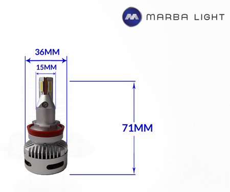 ŻARÓWKI LED H8 H11 DO SOCZEWEK MLSOH8 BIAŁA