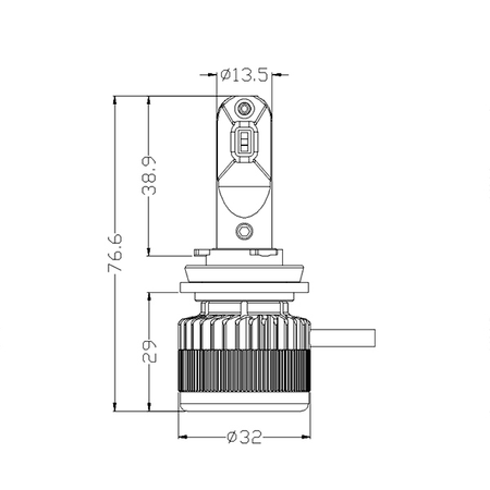 ŻarówkI H8 LED ML99 6400LM W CSP MEGA MOC