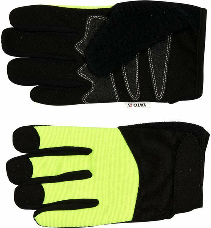 YATO RĘKAWICE ROBOCZE Z SYNTETYCZNEJ SKÓRY AMARA ZE WZMOCNIENIAMI ,OBSŁUGA SMARTFONA ROZM. 8