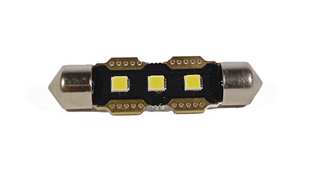 Żarówki C10W 42MM LED 3 LED 12V MLEC Biała 6000k