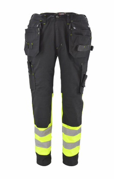 AWTOOLS SPODNIE  ROBOCZE  KIESZENIE MONTERSKIE T3/ ODBLASKOWE/ XXXL