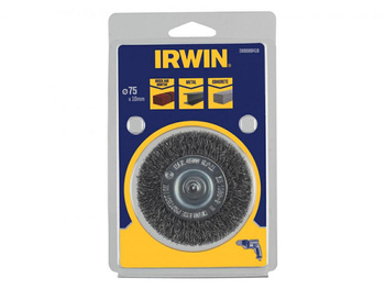 IRWIN SZCZOTKA TARCZOWA Z TRZPIENIEM 50mm x 7mm stalowa do metalu, betonu i muru