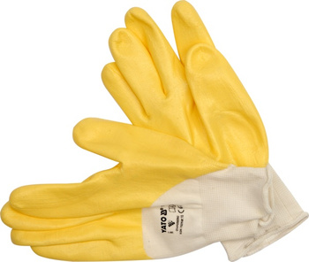 YATO RĘKAWICE GUMA-ŻÓŁTE 10"  7481