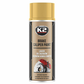 K2 LAKIER DO ZACISKÓW HAMULCOWYCH. BRAKE CALIPER SPRAY - ZŁOTY 400ML