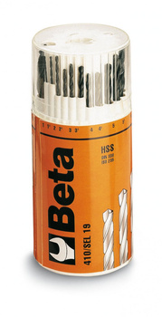 BETA WIERTŁO KRĘTE CYLINDRYCZNE, KRÓTKIE, WALCOWANE, HSS 1-10x0,5mm – komplet 19szt