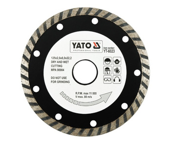 YATO TARCZA DIAMENTOWA TURBO 125 x 22,2mm   6023