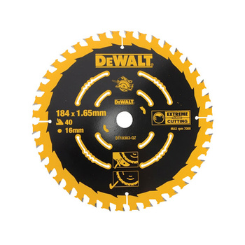 DEWALT PIŁA TARCZOWA DO ZAGŁĘBIARKI 184mmx40zx16mm