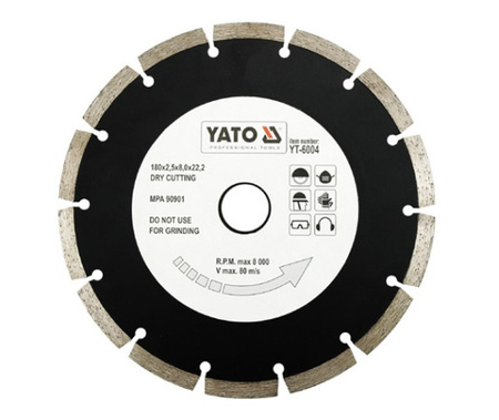 YATO D TARCZA DIAMENTOWA SEGMENTOWA 180 x 22,2mm    6004
