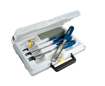 STANLEY DŁUTA KOMPLET SERIA 5002 4szt. /6-12-18-25mm/ + OSEŁKA + OLEJ