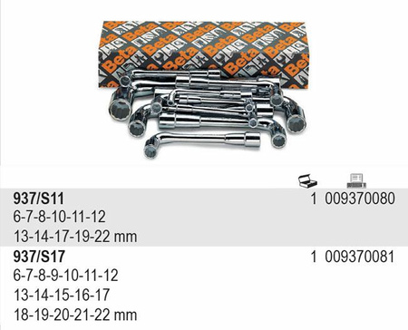 BETA ZESTAW 11 KLUCZY NASADOWYCH 937/S11