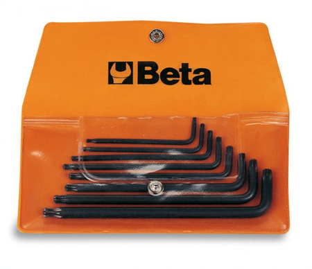 BETA KOMPLET KLUCZY TRZPIENIOWYCH KĄTOWYCH TORX MODEL 97RTX/SC8 T-9 - T40, W UCHWYCIE- ZESTAW 8szt