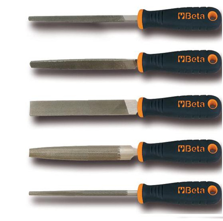 BETA PILNIKI RÓWNIAKI / PÓŁGŁADZIKI KPL. 5szt.150mm Z RĘKOJECIĄ Z TWORZYWA 1719BMD6/S5