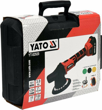 YATO POLERKA MIMOŚRODOWA BEZSZCZOTKOWA 18V 1x3,0Ah
