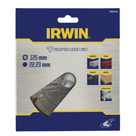 IRWIN TARCZA DIAMENTOWA 125mm x 22,23mm / SEGMENTOWA do betonu, cegły, granitu i marmuru