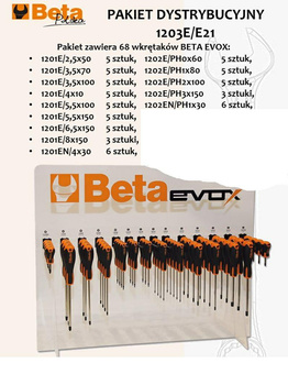 BETA WKRĘTAKI KPL.68szt. EKSPOZYTOR 1203E-E21