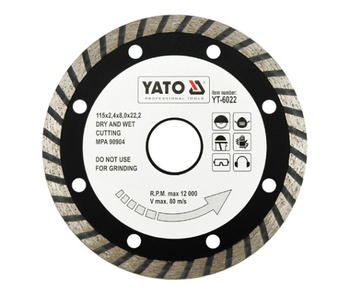 YATO TARCZA DIAMENTOWA TURBO 115 x 22,2mm   6022