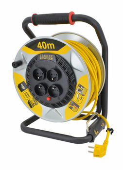 STANLEY PRZEDŁUŻACZ BĘBNOWY  40m  3x1,5mm 16A IP20