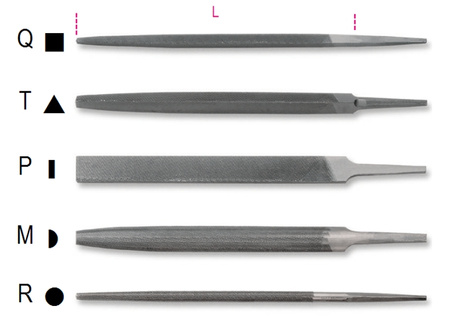 BETA PILNIK RÓWNIAK 10”-250 mm, BEZ RĘKOJEŚCI KOMPLET 5szt