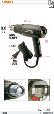 BETA OPALARKA 2300W Z REGULACJĄ ELEKTRONICZNĄ