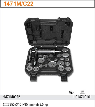 BETA PRZYRZĄD PNEUMATYCZNY DO OBRACANIA I COFANIA LEWYCH I PRAWYCH TŁOCZKÓW ZACISKÓW HAMULCOWYCH