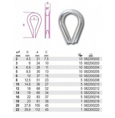 BETA KAUSZA DO LIN  4mm AISI316