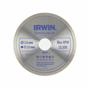 IRWIN TARCZA DIAMENTOWA 115mm x 22,23mm / PEŁNA do płytek podłogowych i ściennych